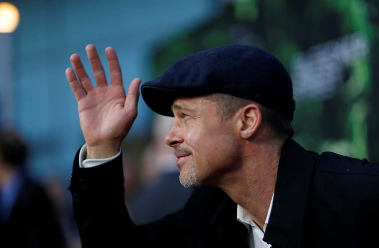 Producer Pitt waves at the premiere of the movie “The Lost City of Z” in Los Angeles