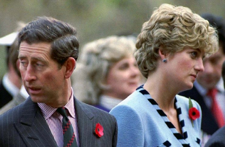 CHARLES AND DIANA LOOK IN OPPOSITE DIRECTIONS