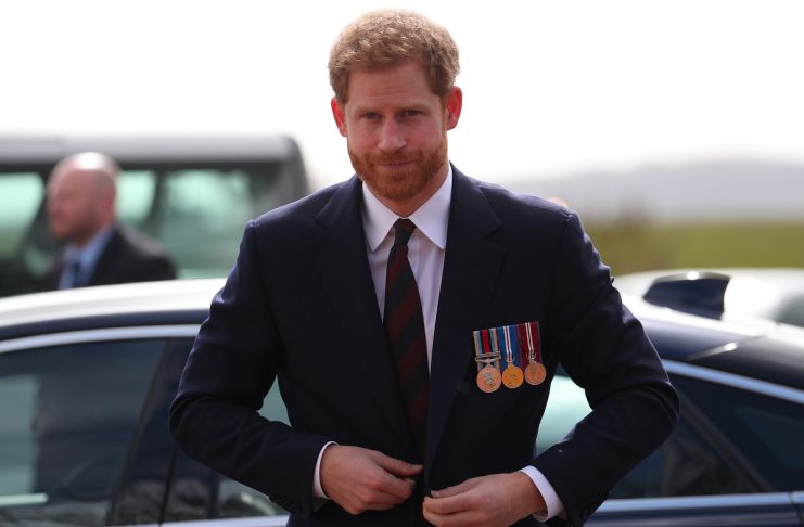 Britain’s Prince Harry arrives at the Army Aviation Centre to present the latest graduates with their Wings in Middle Wallop