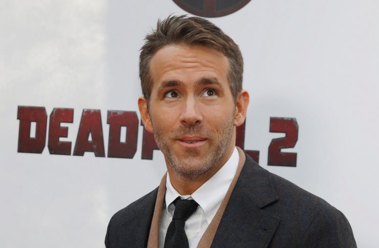 Actor Ryan Reynolds poses on the red carpet during the premiere of “Deadpool 2” in Manhattan, New York