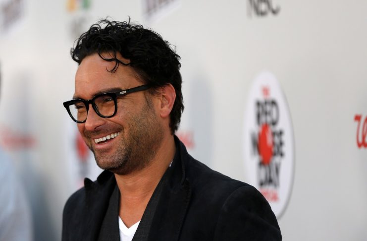 Actor Galecki poses as he arrives for “The Red Nose Day Special” fundraiser in Studio City