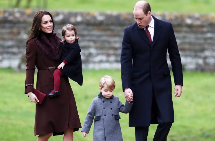 The Duke and Duchess of Cambridge and the family of the Duchess attend a Christmas Day service near Bucklebury in southern England, Britain