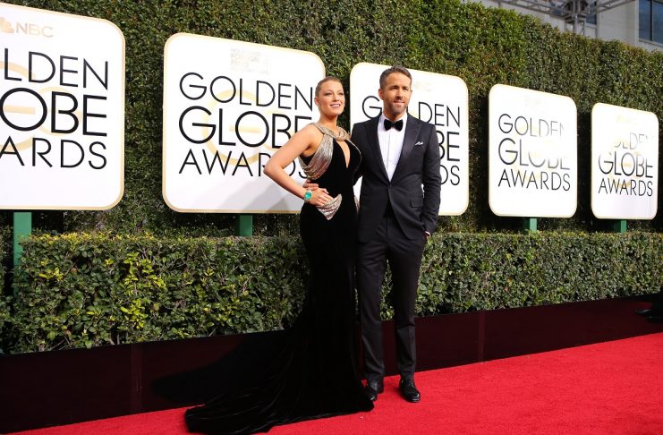 Actors Reynolds and Lively arrive at the 74th Annual Golden Globe Awards in Beverly Hills