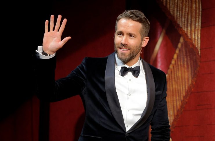 Actor Ryan Reynolds takes the stage to be honored as Hasty Pudding Theatricals Man of the Year at Harvard University in Cambridge