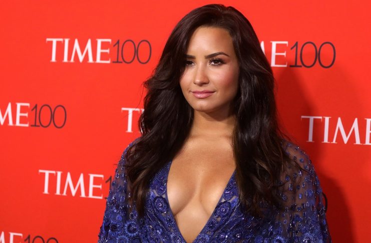 Singer Demi Lovato arrives for the Time 100 Gala in the Manhattan borough of New York