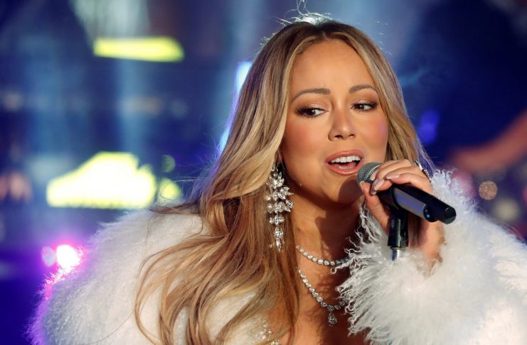 Mariah Carey performs during New Year’s eve celebrations in Times Square in New York City