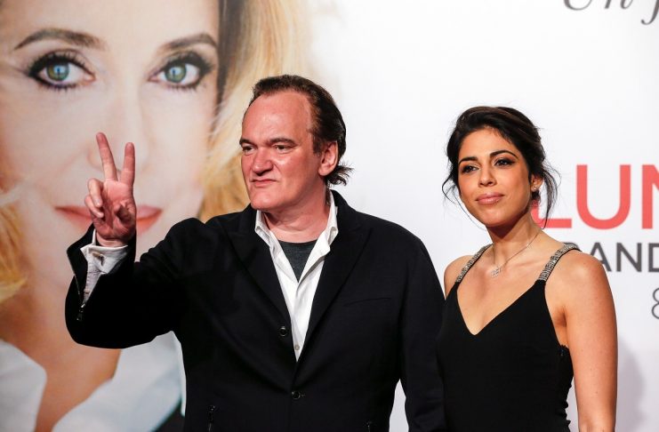 Director Quentin Tarantino and model and singer Daniella Pick arrive at the opening day of the Lumiere Festival in Lyon