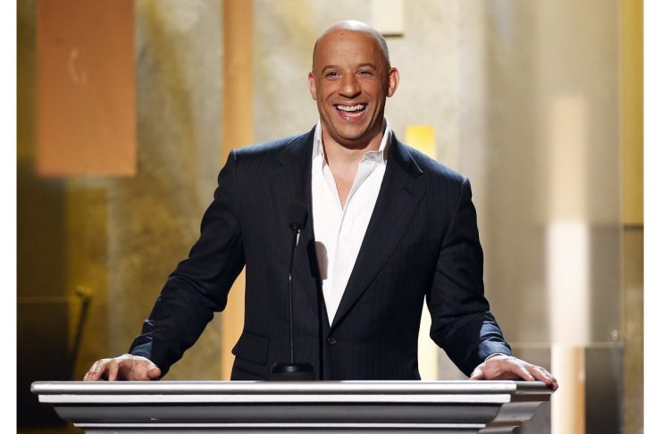 Vin Diesel presents the outstanding supporting actress in a motion picture during the 45th NAACP Image Awards in Pasadena