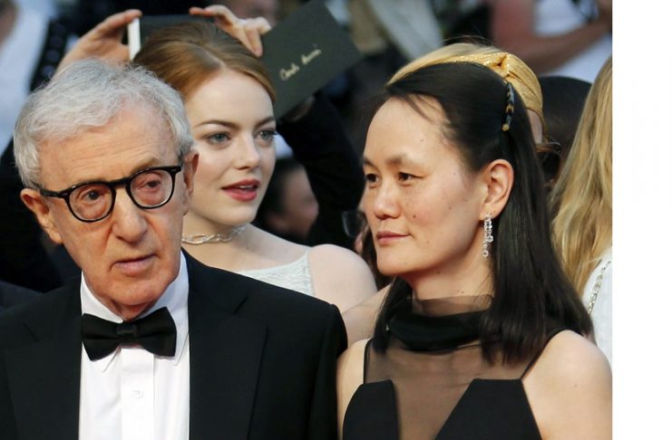 Director Woody Allen and his wife Soon-Yi Previn arrive on the red carpet for the screening of the film “Irrational Man” out of competition at the 68th Cannes Film Festival in Canne