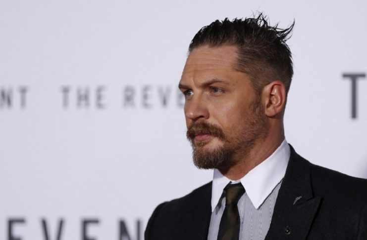 Cast member Hardy poses at the premiere of “The Revenant” in Hollywood