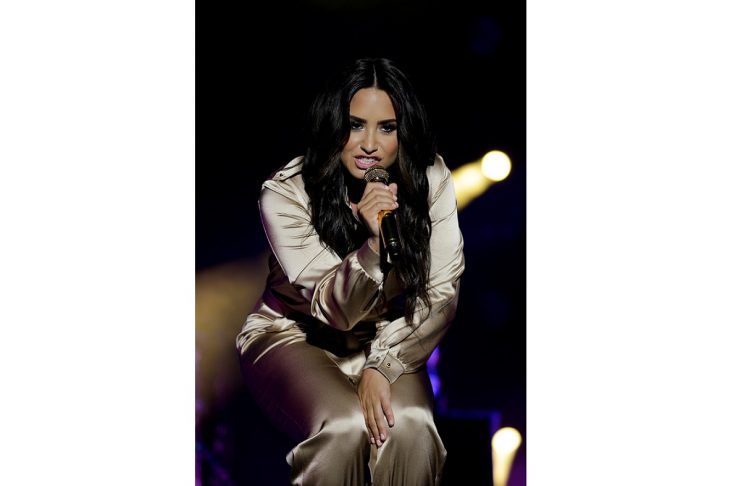 Singer Demi Lovato performs during the 16th Mawazine World Rhythms International Music Festival in Rabat,