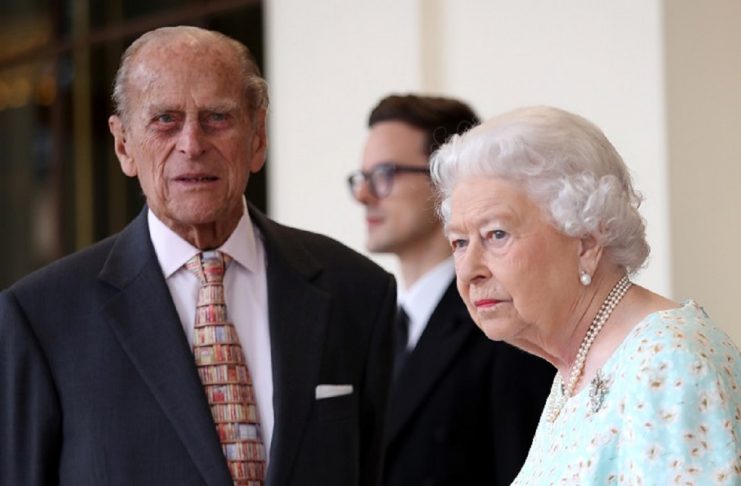Britain’s Queen Elizabeth II and Prince Philip, Duke of Edinburgh bid farewell to Spain’s King Felipe and Queen Letizia at Buckingham Palace in London