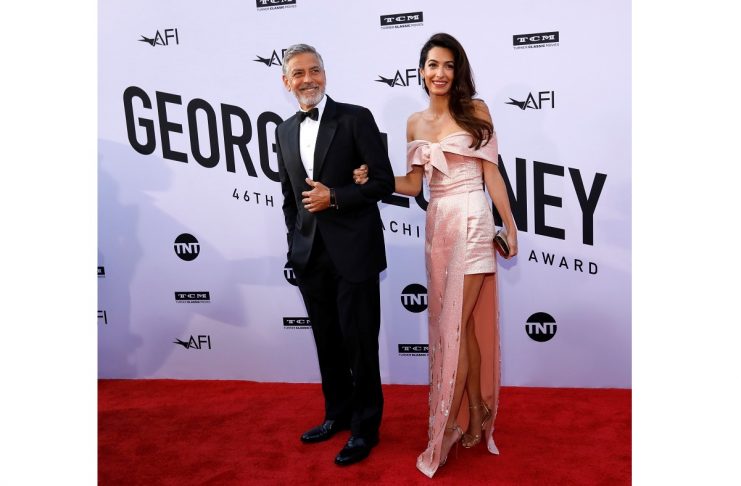 Actor Clooney and his wife Amal pose at the 46th AFI Life Achievement Award Gala in Los Angeles