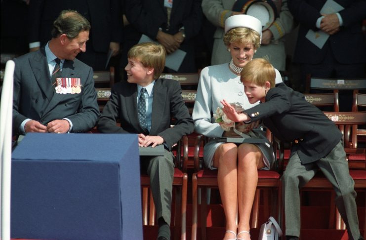 Prince Charles, Prince William, Princess Diana and Prince Harry attend Heads of State ceremony in Hyde Park
