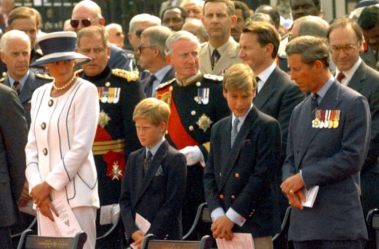 DIANA AND CHARLES WITH THEIR SONS