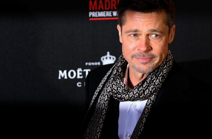Actor Brad Pitt poses at the premiere of the film “Allied” in Madrid