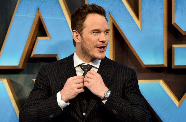 Actor Chris Pratt attends a premiere of the film “Guardians of the galaxy, Vol. 2” in London.