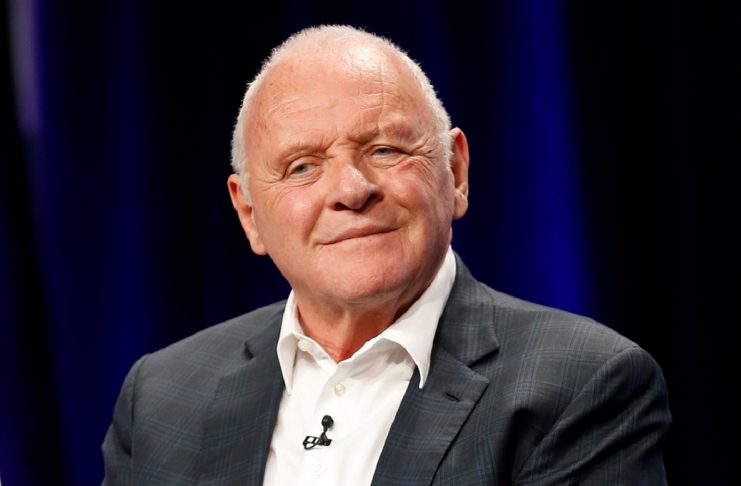 Cast member Sir Anthony Hopkins participates in a panel for the series “Westworld” at the HBO Television Critics Association Summer Press Tour in Beverly Hills