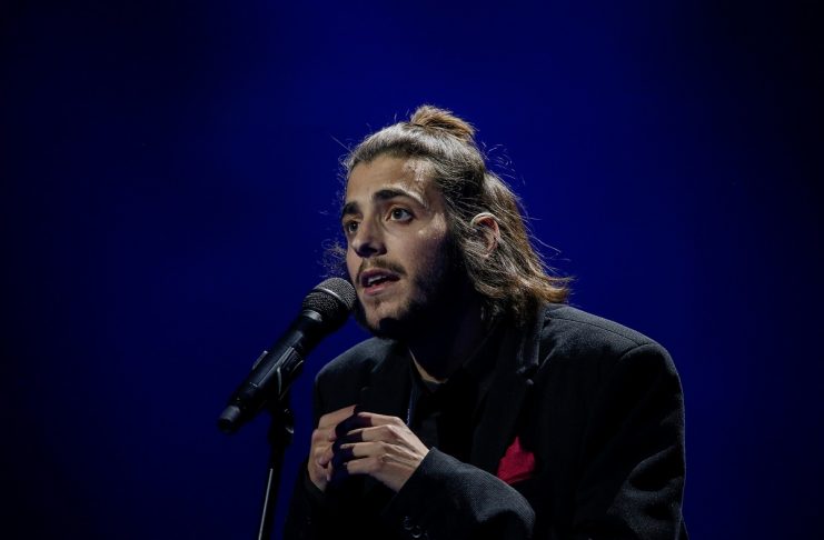Portugal’s Salvador Sobral performs with the song “Amar Pelos Dois” during the Eurovision Song Contest 2017 Semi-Final 1 Dress rehearsal 1 at the International Exhibition Centre in Kiev