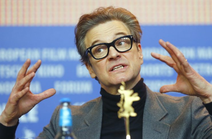 Actor Firth attends news conference at 66th Berlinale International Film Festival, in Berlin