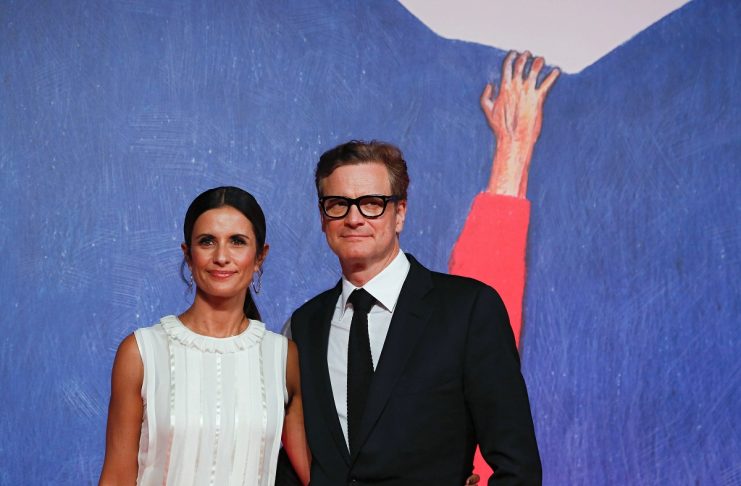 Actor Colin Firth and his wife Livia attend the red carpet for the movie “Franca: Chaos and Creation” at the 73rd Venice Film Festival in Venice