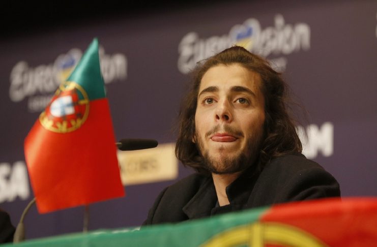 Portugal’s Salvador Sobral attends news conference after winning the grand final of the Eurovision Song Contest 2017 at the International Exhibition Centre in Kiev