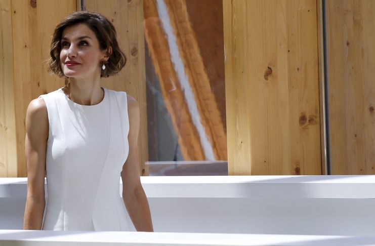 Spain’s Queen Letizia visits the Spain pavilion at the Expo 2015 global fair in Milan