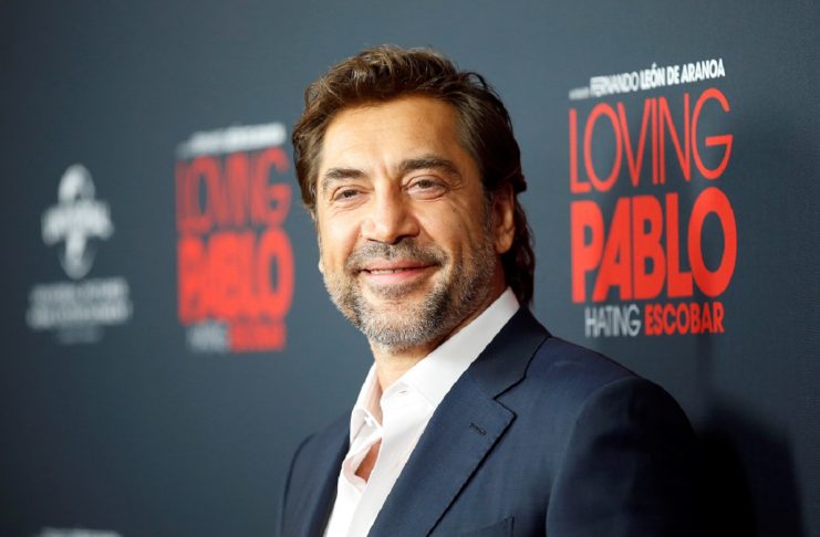 Cast member Javier Bardem poses at a screening of “Loving Pablo” in West Hollywood