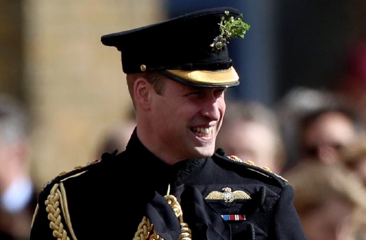 Britain’s Prince William and Catherine, Duchess of Cambridge attend the St Patrick’s Day Parade in Cavalry Barracks in Hounslow