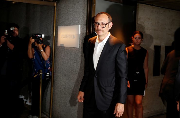 Terry Richardson arrives to attend a presentation of Tom Ford’s Autumn/Winter 2016 collections during New York Fashion Week in the Manhattan borough of New York