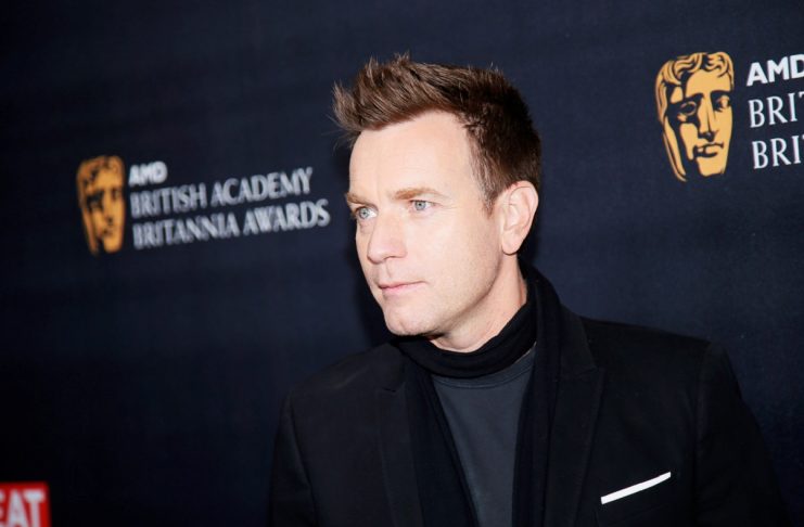 Britannia Humanitarian Award honoree Ewan McGregor poses at the BAFTA Los Angeles’ Britannia Awards in Beverly Hills, California