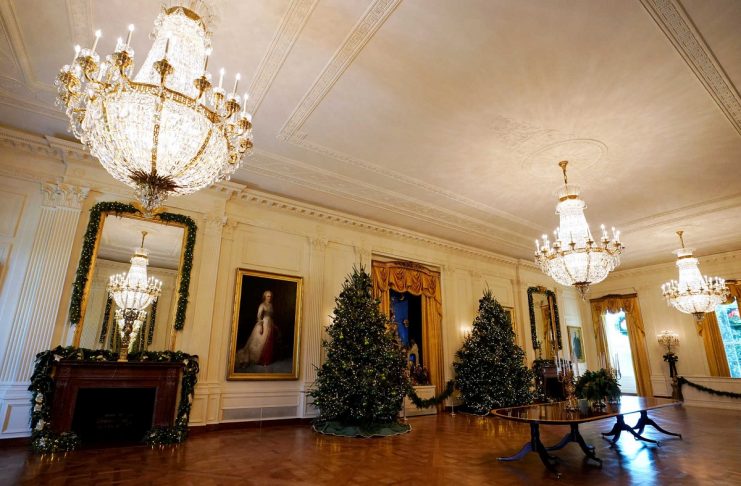 Christmas decor at the White House in Washington