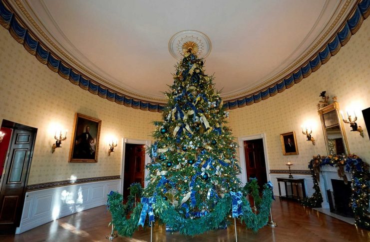 Christmas decor at the White House in Washington