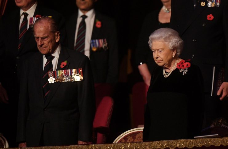 The Duke of Edinburgh and Queen Elizabeth II attend the annual Royal Festival of Remembrance at the Royal Albert Hall, in London
