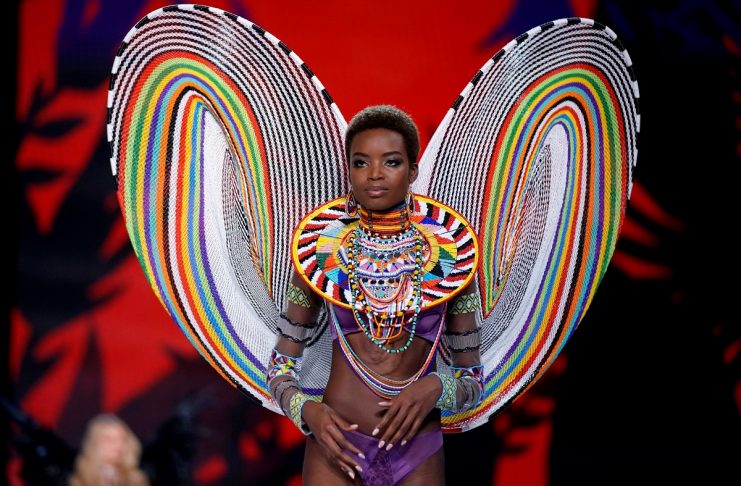 Model Maria Borges presents a creation during the 2017 Victoria’s Secret Fashion Show in Shanghai