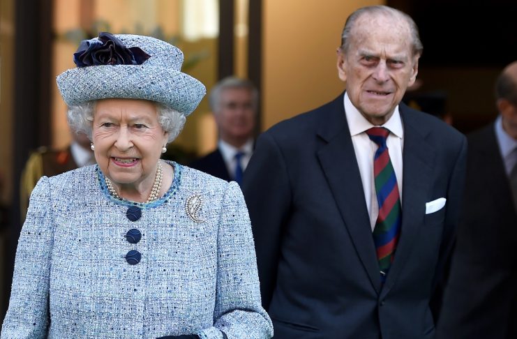 Britain’s Queen Elizabeth II and Prince Philip, the Duke of Edinburgh leave the National Army Museum in London