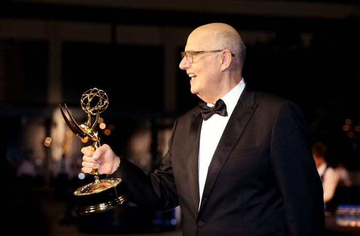 Jeffrey Tambor holds his award for Outstanding Lead Actor In A Comedy Series as he arrives at the Governors Ball after the 68th Primetime Emmy Awards in Los Angeles