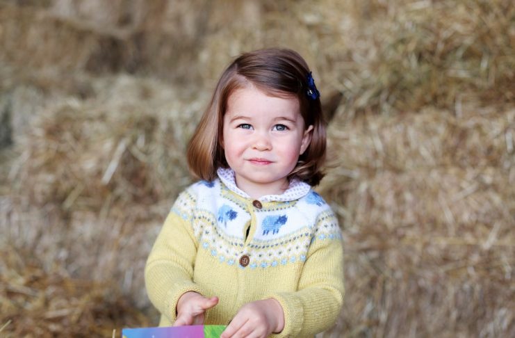 Britain’s Princess Charlotte is seen in this undated handout photograph, taken at Anmer Hall in Norfolk, and released by Prince Willam and Catherine, Duchess of Cambridge
