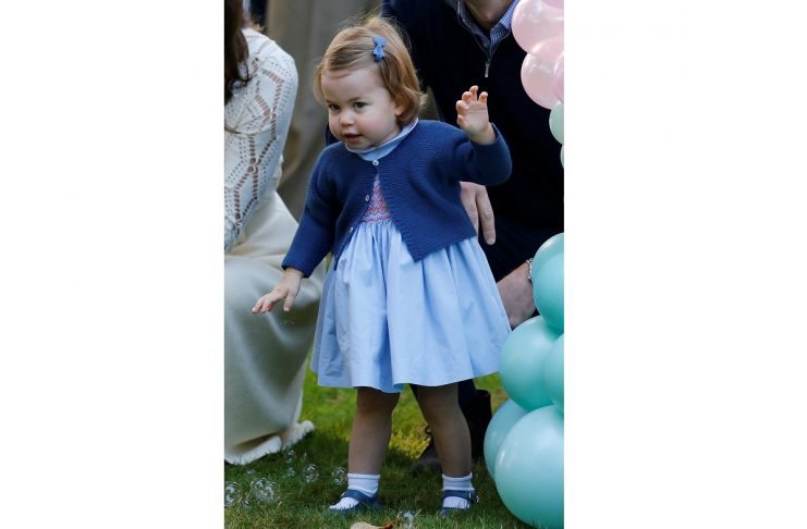 Britain’s Princess Charlotte attends a children’s party at Government House in Victoria