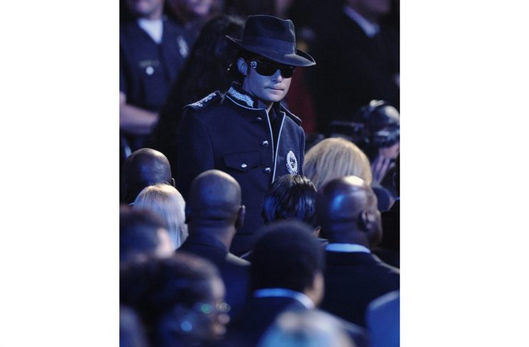 Actor Corey Feldman arrives at the memorial service for Michael Jackson at the Staples Center in Los Angeles