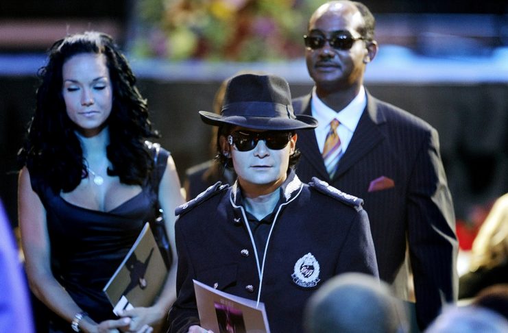 Actor Corey Feldman arrives at the memorial service for Michael Jackson at the Staples Center in Los Angeles