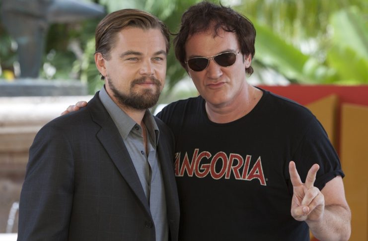 U.S actors DiCaprio and Tarantino, pose during the launch of their film “Django Unchained” in Cancun