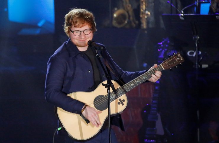 2017 Honoree Ed Sheeran performs at The Songwriters Hall of Fame 48th Induction and Awards Gala at the New York Marriott Marquis Hotel in Manhattan, New York, U.S.