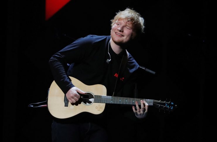 Ed Sheeran performs during the 2017 Jingle Ball at Madison Square Garden in New York