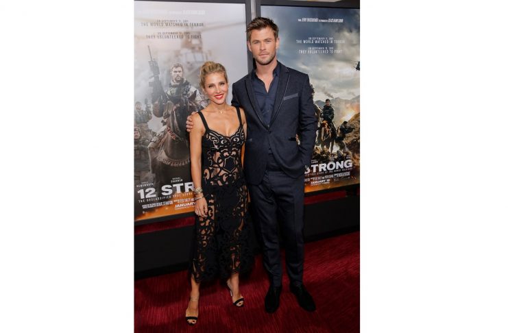 Actor Chris Hemsworth and his wife Elsa Pataky attend the world premiere of “12 Strong” in Manhattan, New York