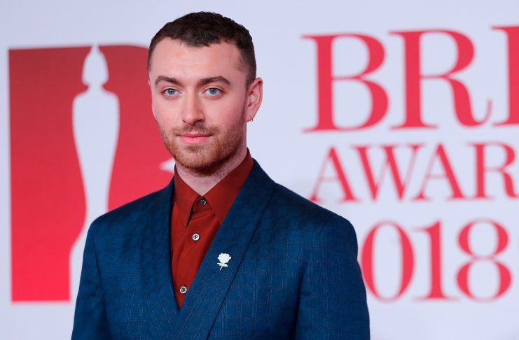 Sam Smith arrives at the Brit Awards at the O2 Arena in London