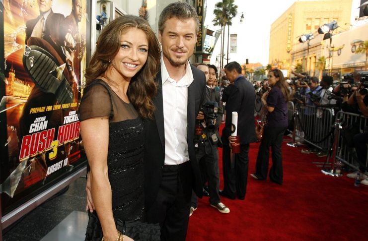 Actors Gayheart and Dane pose at the premiere of Rush Hour 3 in Hollywood