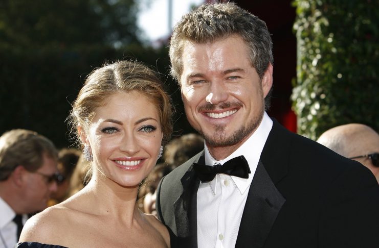 Actress Rebecca Gayheart and husband Eric Dane of “Grey’s Anatomy” arrive at the 59th Primetime Emmy Awards in Los Angeles, California