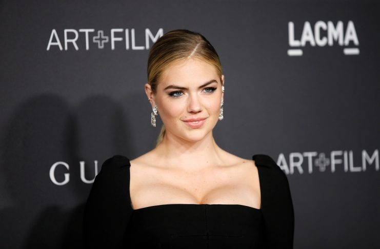 Model Kate Upton poses at the LACMA Art+Film Gala in Los Angeles