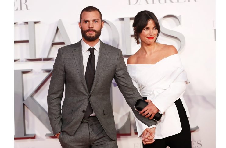 Jamie Dornan and his wife Amelia Warner arrive at the UK premiere of Fity Shades Darker, in Leicester Square,  London